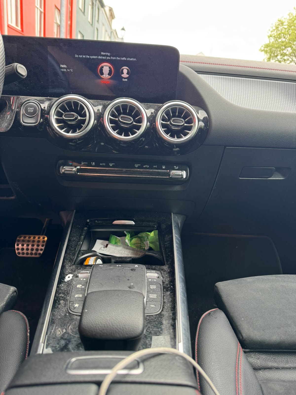 Clean car dashboard and controls after NordVask interior detail